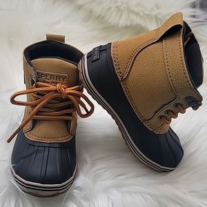 Sperry Toddler Bowline Boots, Size 8M Boys Brown/Tan